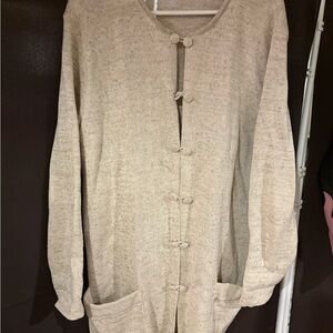 Elegant Beige Women's Sweater by natural style two XL